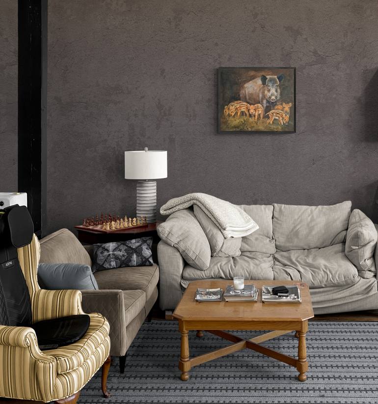 Original Modernism Animal Painting by Olga Denamur Filippova