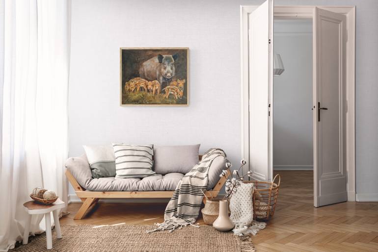 Original Modernism Animal Painting by Olga Denamur Filippova