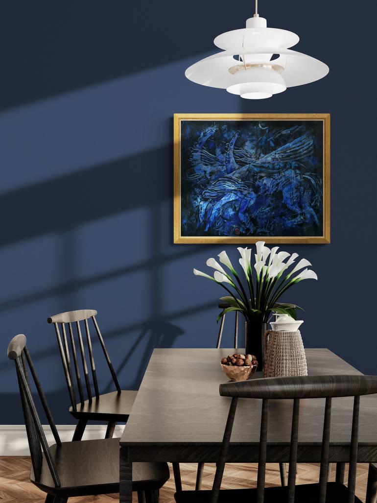 Original Figurative Horse Painting by Olga Denamur Filippova