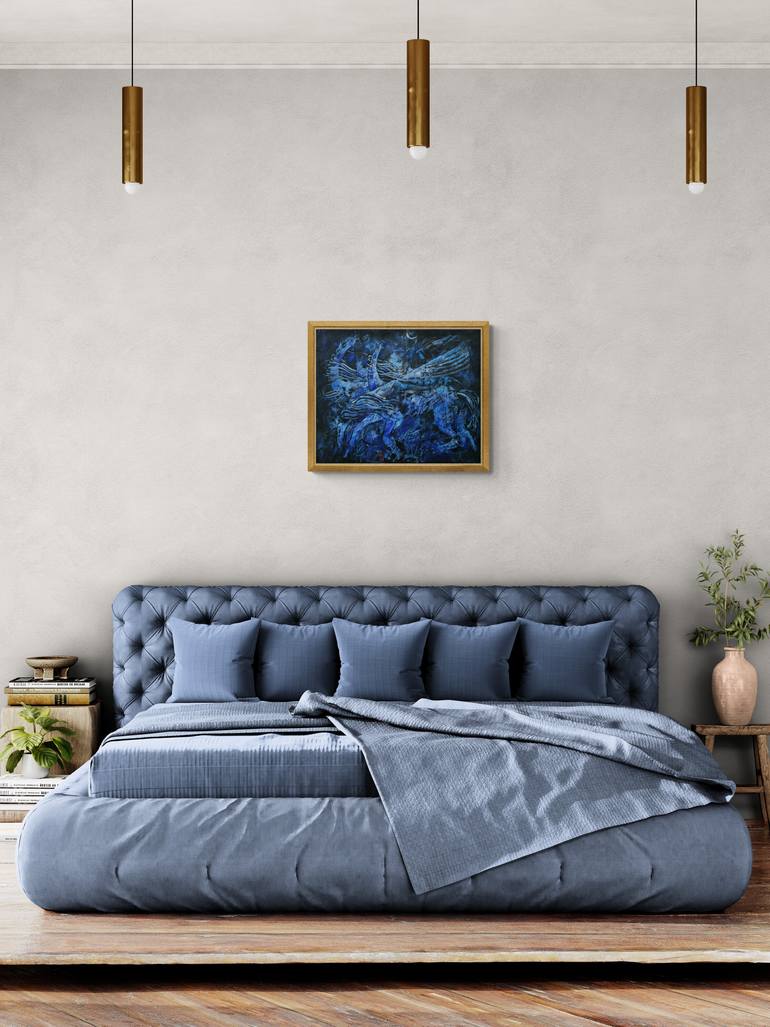 Original Figurative Horse Painting by Olga Denamur Filippova