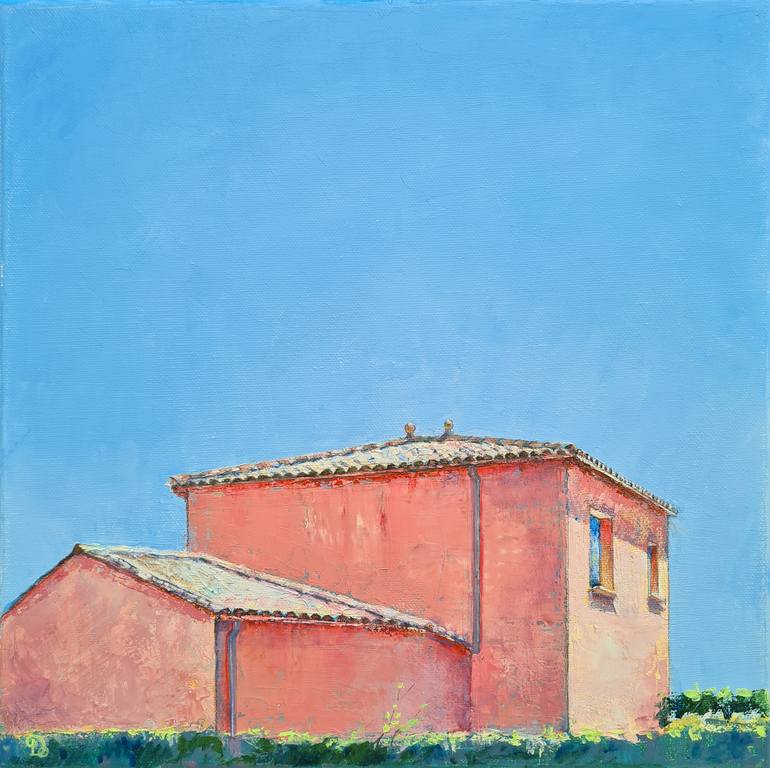 Original Architecture Painting by Olga Denamur Filippova | Contemporary Art on Canvas | Simply Beneath the Azure of the South