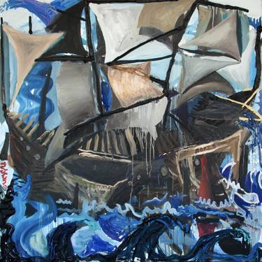 Print of Abstract Ship Paintings by Boris Ostrerov