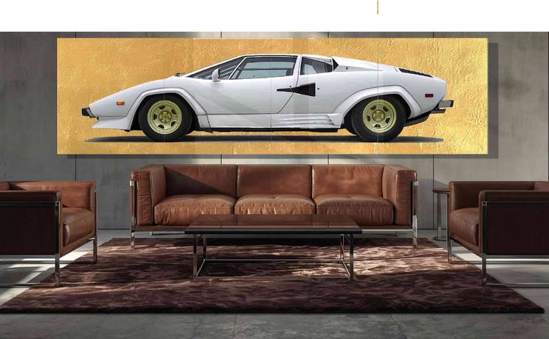 Original Art Deco Car Painting by Manuel Koehler