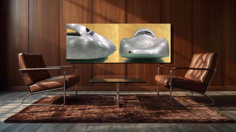 Original Art Deco Car Mixed Media by Manuel Koehler