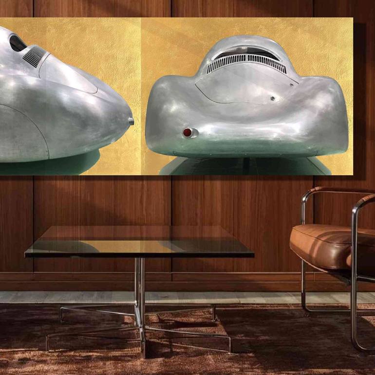 Original Art Deco Car Mixed Media by Manuel Koehler