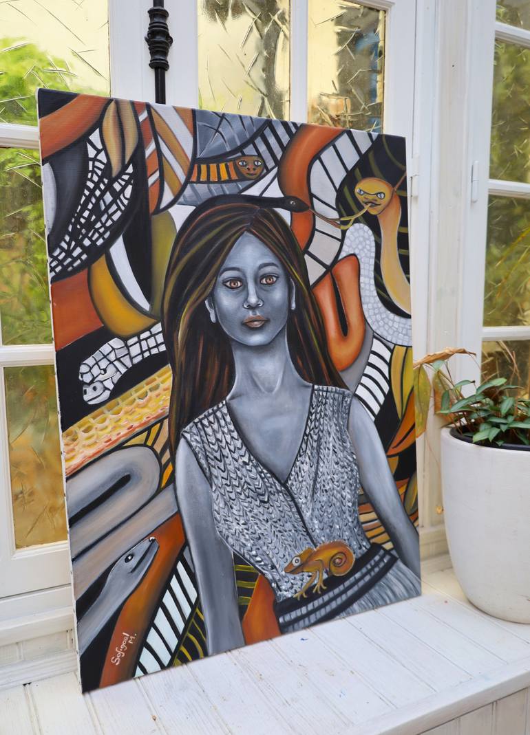 Original Symbolism Women Painting by Sofigael M