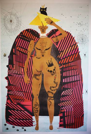 Original Contemporary Women Mixed Media by Soo Young Kim
