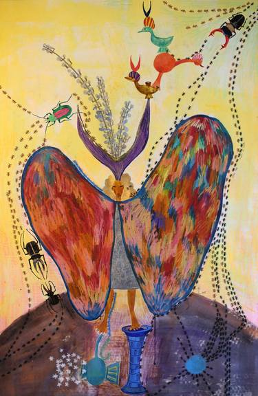 Original Contemporary Women Mixed Media by Soo Young Kim