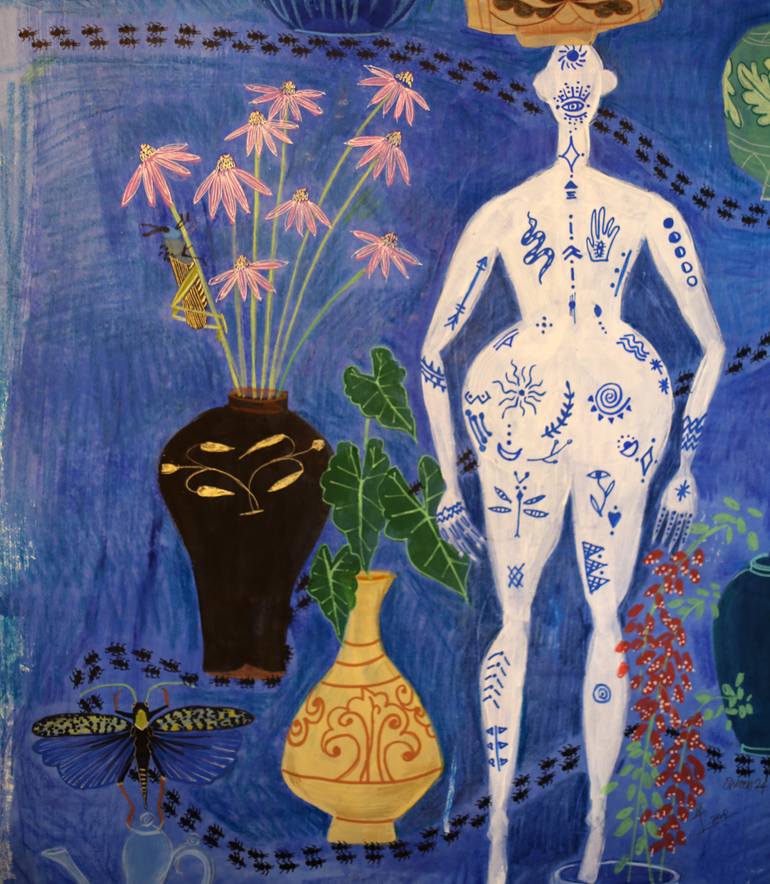 Original Contemporary Women Mixed Media by Soo Young Kim