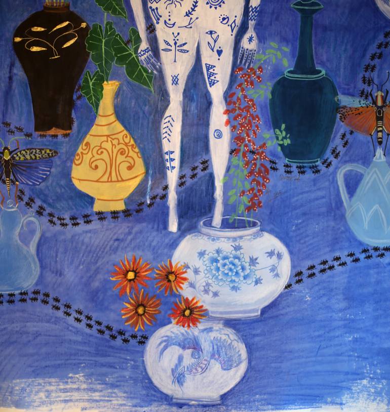 Original Contemporary Women Mixed Media by Soo Young Kim