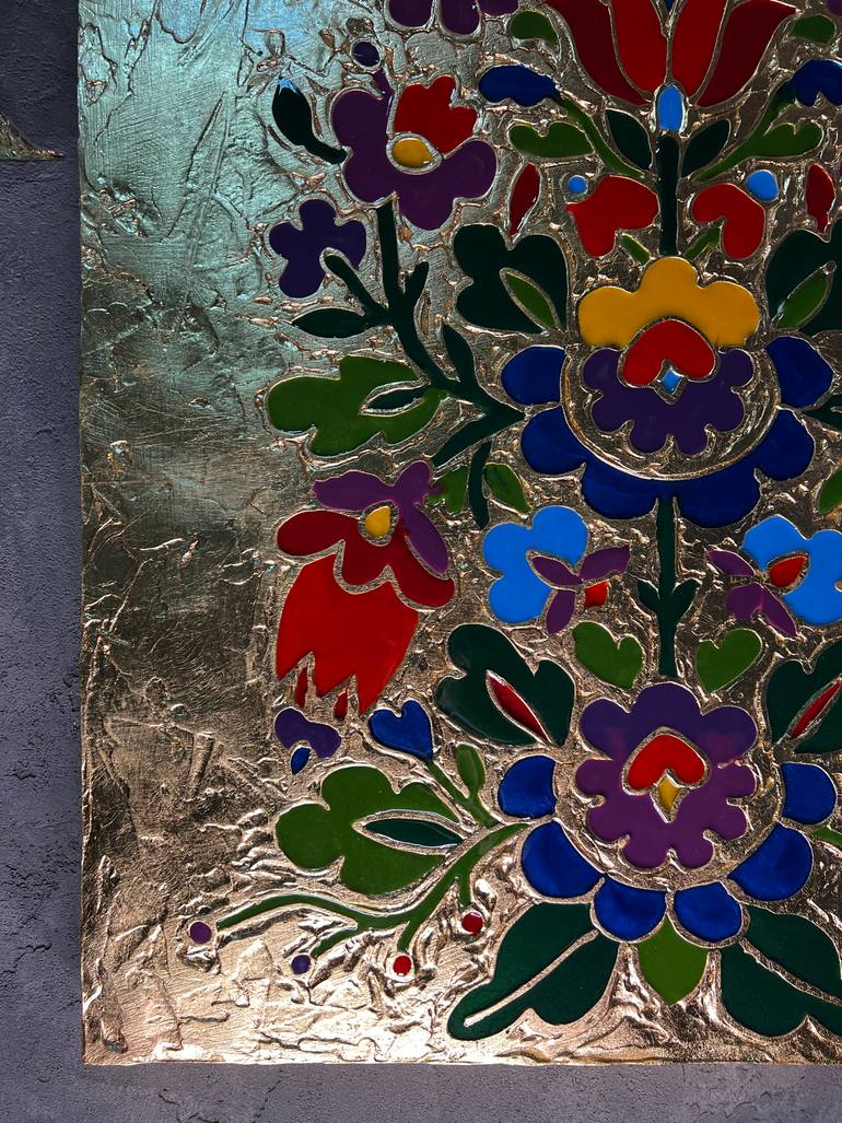 Original Contemporary Floral Mixed Media by Zubik Kateryna