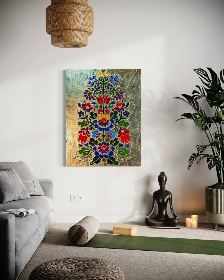Original Contemporary Floral Mixed Media by Zubik Kateryna