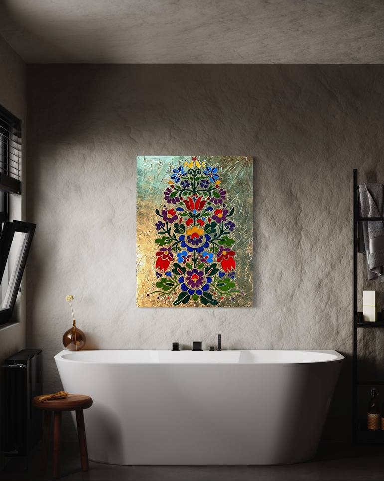 Original Contemporary Floral Mixed Media by Zubik Kateryna
