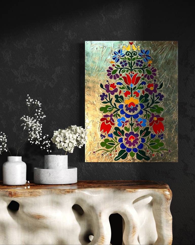 Original Contemporary Floral Mixed Media by Zubik Kateryna