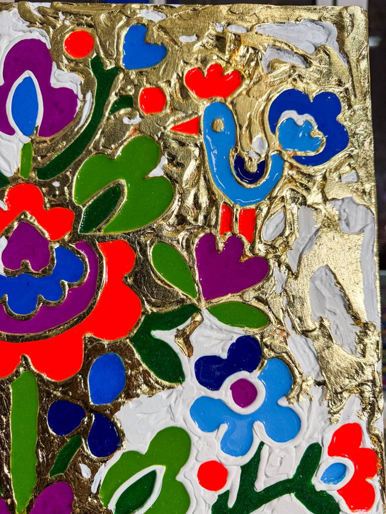 Original Contemporary Floral Mixed Media by Zubik Kateryna