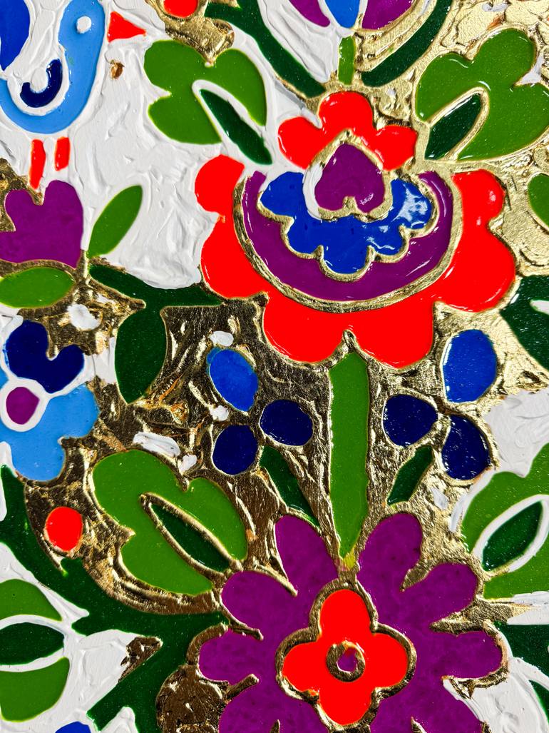 Original Contemporary Floral Mixed Media by Zubik Kateryna