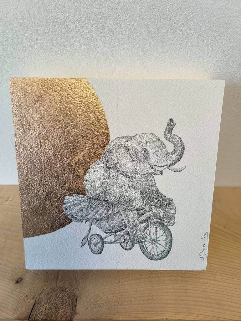 Original Surrealism Animal Drawing by Ramon Barrachina