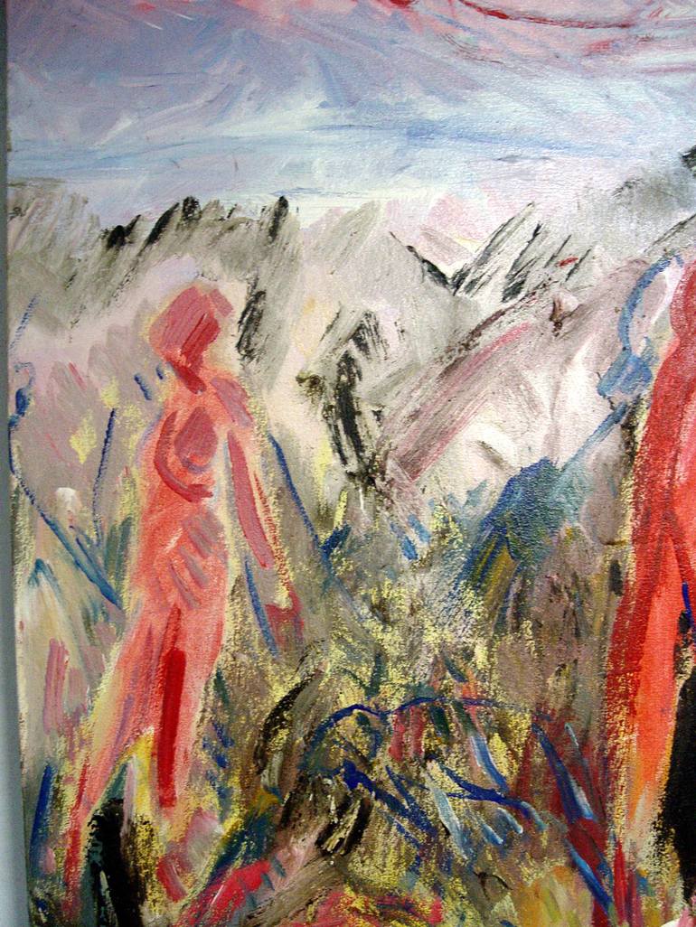 Original Expressionism Landscape Painting by Progreso Dominguez