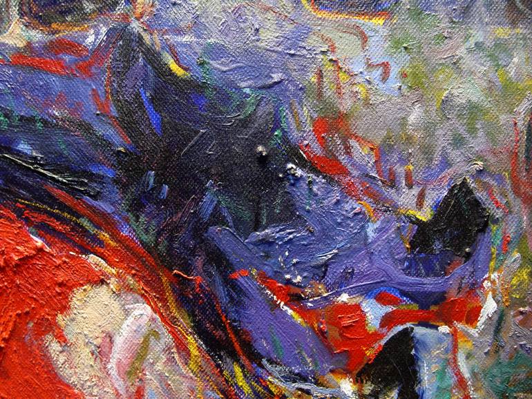 Original Abstract Expressionism Abstract Painting by Progreso Dominguez