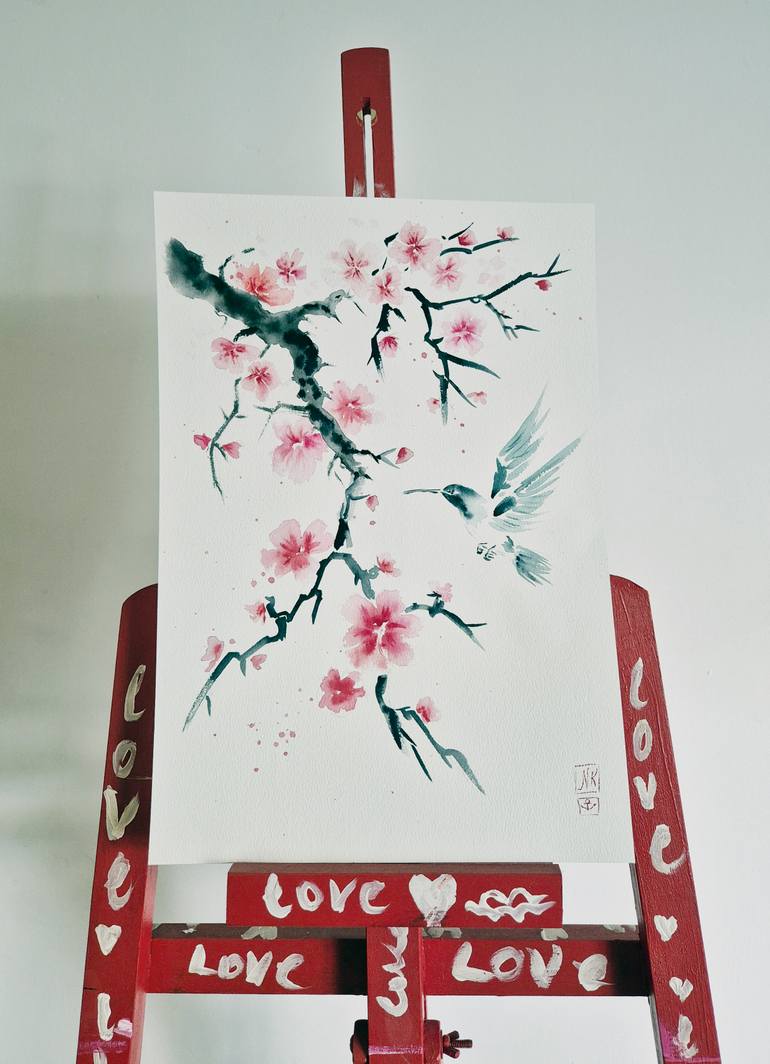 Original Folk Botanic Painting by Nadia Krashevska