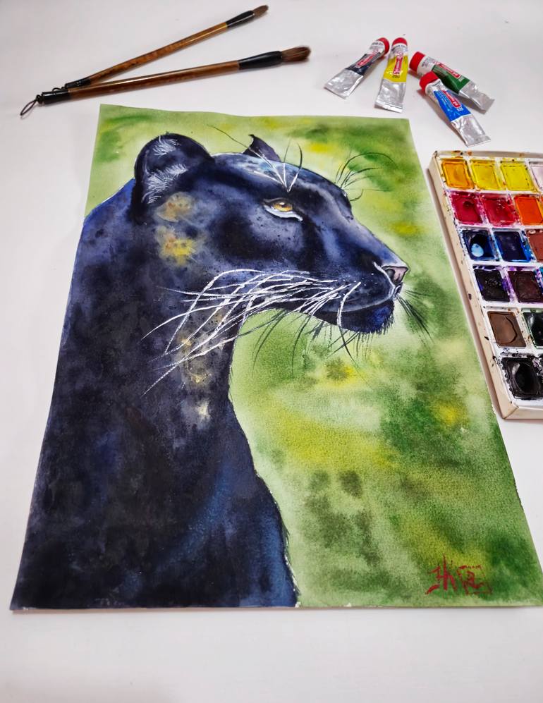 Original Contemporary Animal Painting by Nadia Krashevska