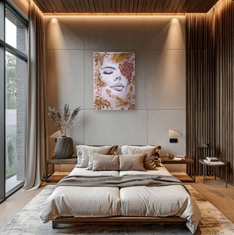 Original Abstract Women Mixed Media by Nadia Krashevska