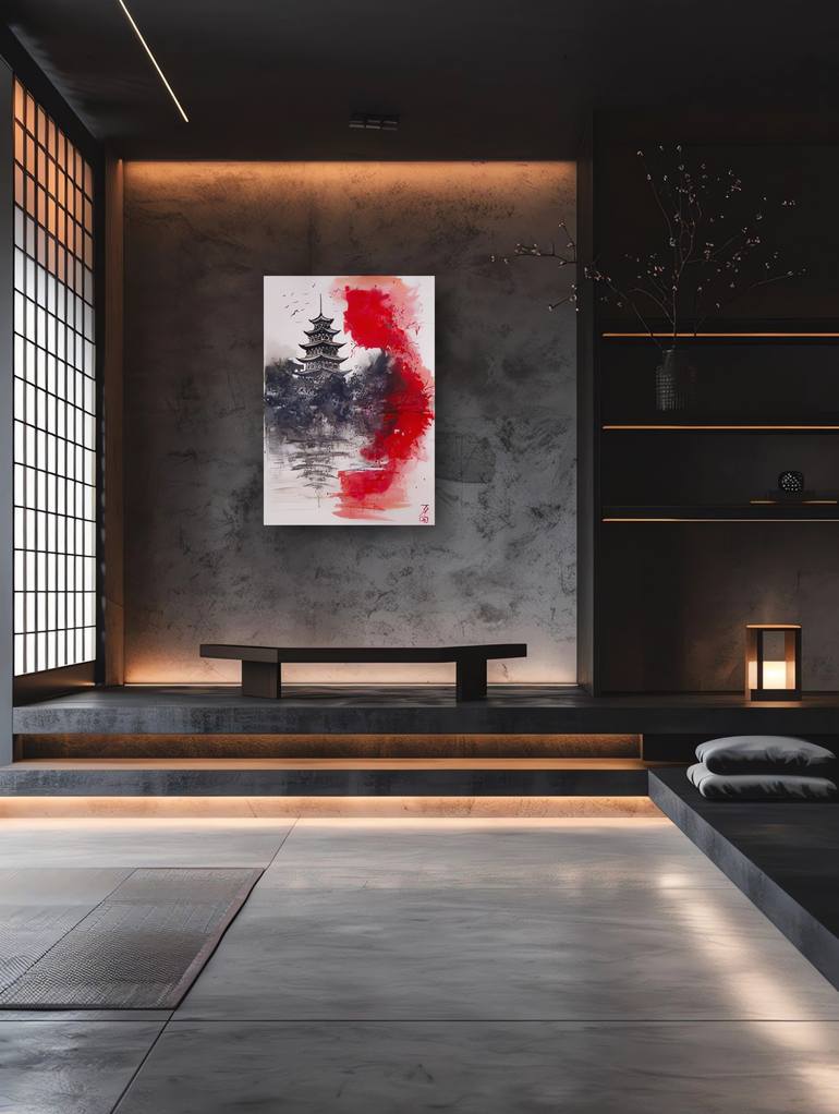 Original Abstract Expressionism Abstract Painting by Nadia Krashevska