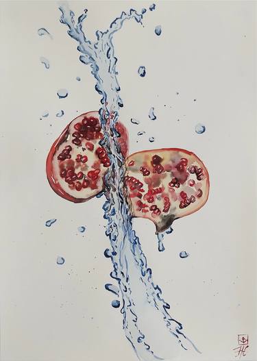 Original Contemporary Botanic Painting by Nadia Krashevska