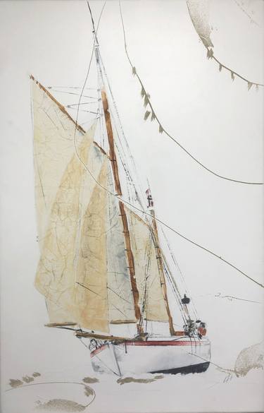 Original Figurative Boat Paintings by Alain Abramatic