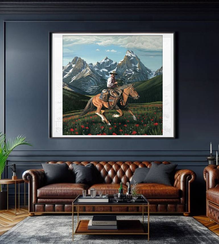 Original Realism Horse Painting by Michael Steward