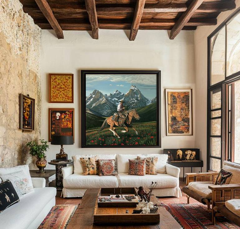 Original Realism Horse Painting by Michael Steward