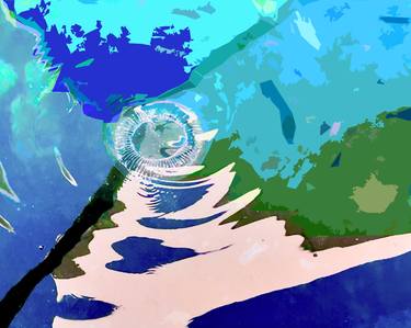 Original Abstract Fantasy Mixed Media by Cosmin Marinescu