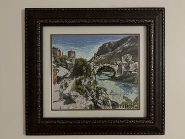 Original Art Deco Architecture Paintings by Hafize Keskin