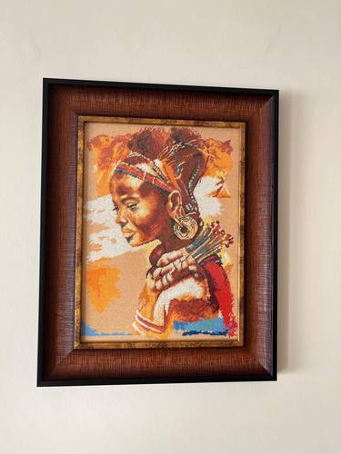 Original Folk Women Mixed Media by Hafize Keskin