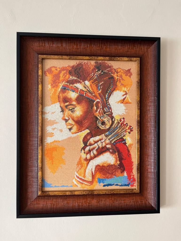 Original Folk Women Mixed Media by Hafize Keskin