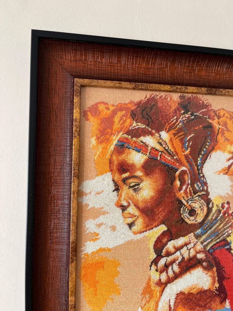 Original Folk Women Mixed Media by Hafize Keskin