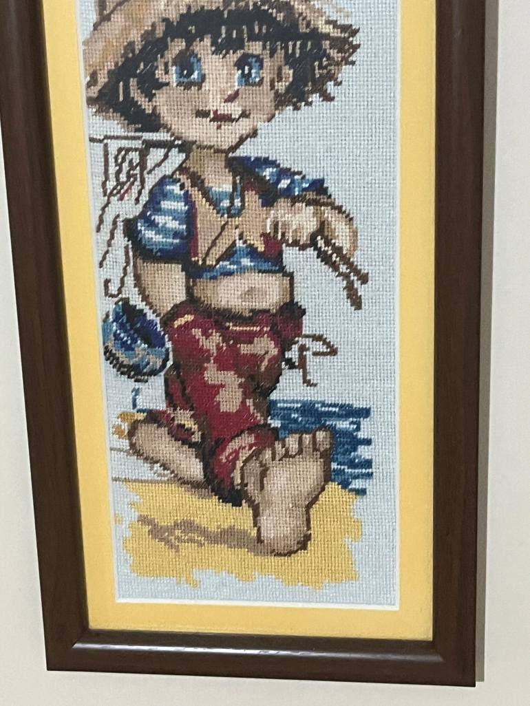 Original Art Deco Children Mixed Media by Hafize Keskin