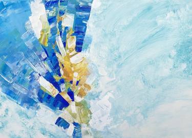 Original Abstract Beach Painting by Katherine Aston