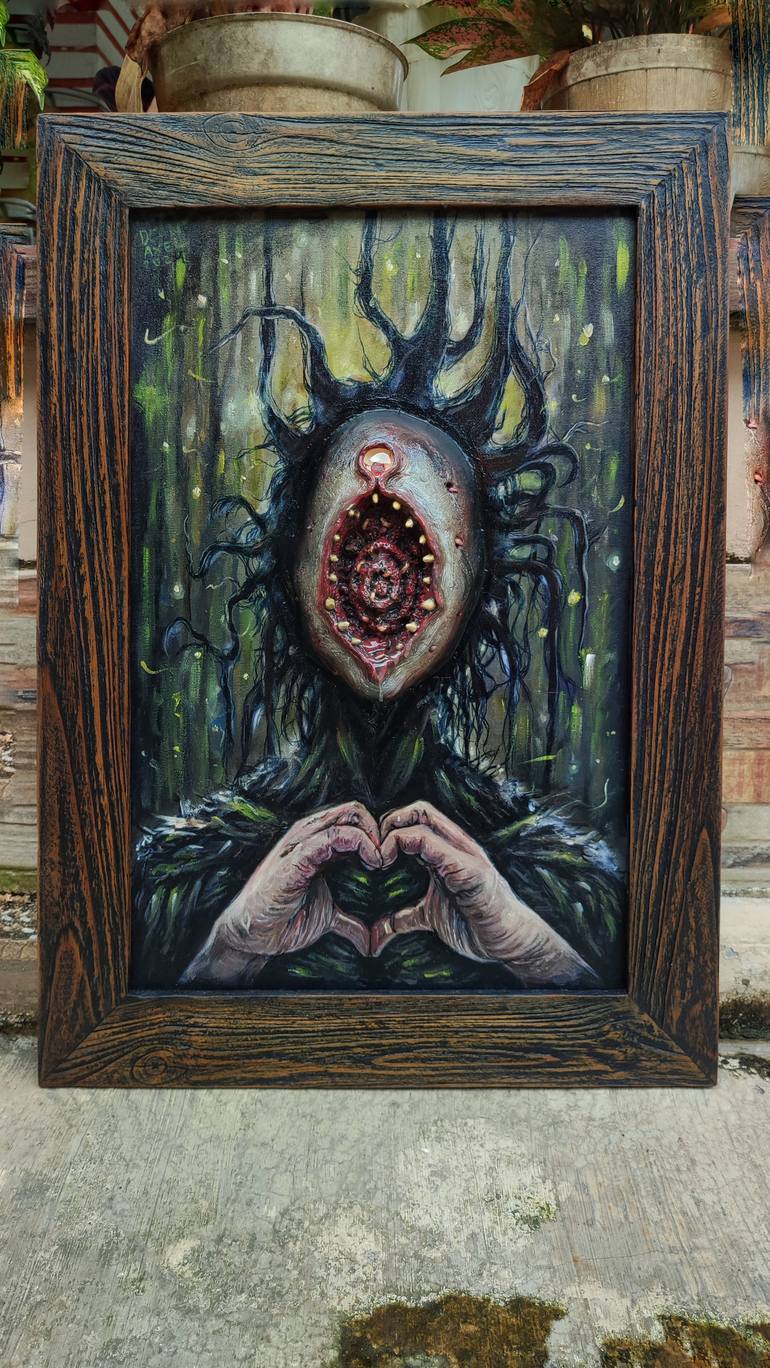 Original Surrealism Fantasy Mixed Media by Dean Aristaufan
