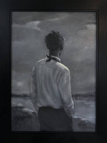 Original Black & White Men Paintings by Marianne Karlsen