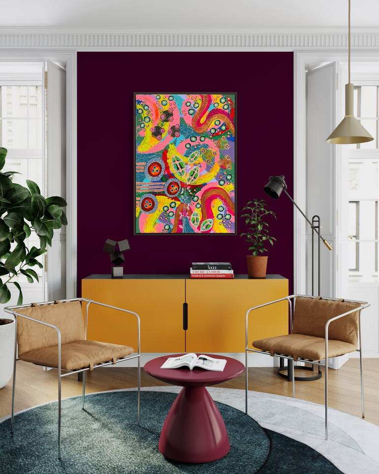 Original Abstract Expressionism Abstract Painting by Alexandra Zamfir