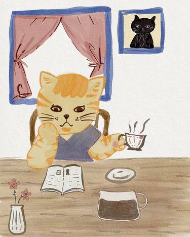 Original Contemporary Cats Digital by Onni-Cha Cantabile