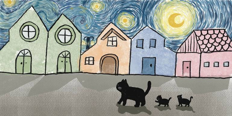 Original Animal Digital by Onni-cha Cantabile | Illustration Art on Paper | Secrets of the Starry Night