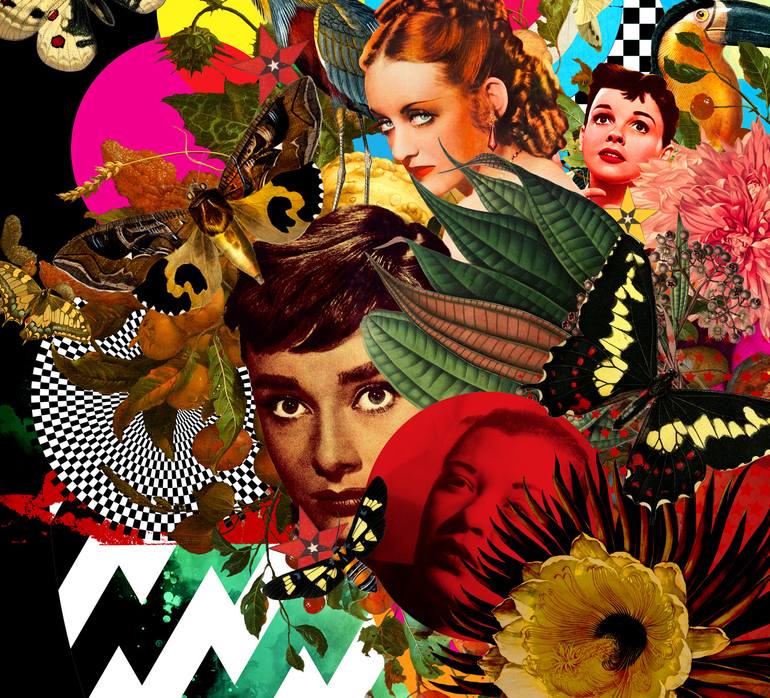 Original Pop Art Pop Culture/Celebrity Collage by Steve Rawlings