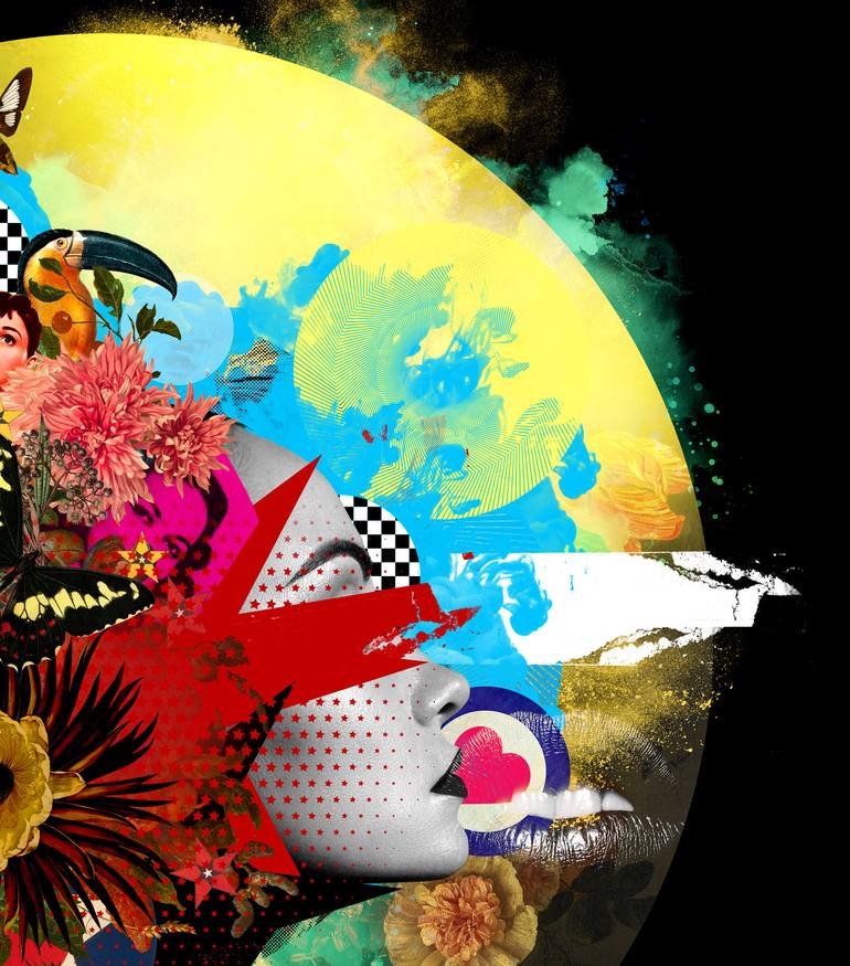 Original Pop Art Pop Culture/Celebrity Collage by Steve Rawlings