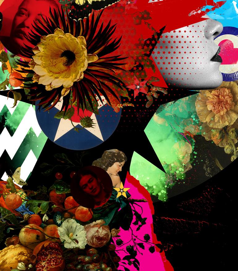 Original Pop Art Pop Culture/Celebrity Collage by Steve Rawlings