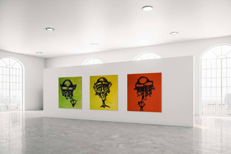 Original Abstract Expressionism Body Mixed Media by Jeremy Soares