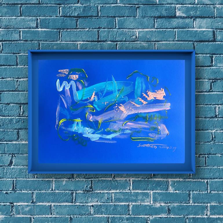 Original Abstract Expressionism Abstract Painting by Sanming Li