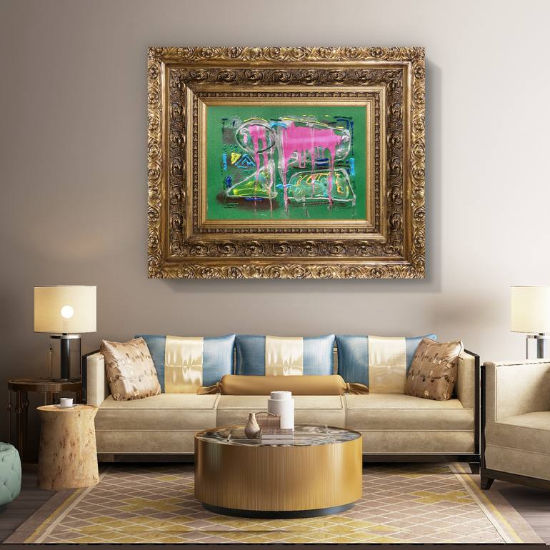 Original Abstract Expressionism Abstract Painting by Sanming Li