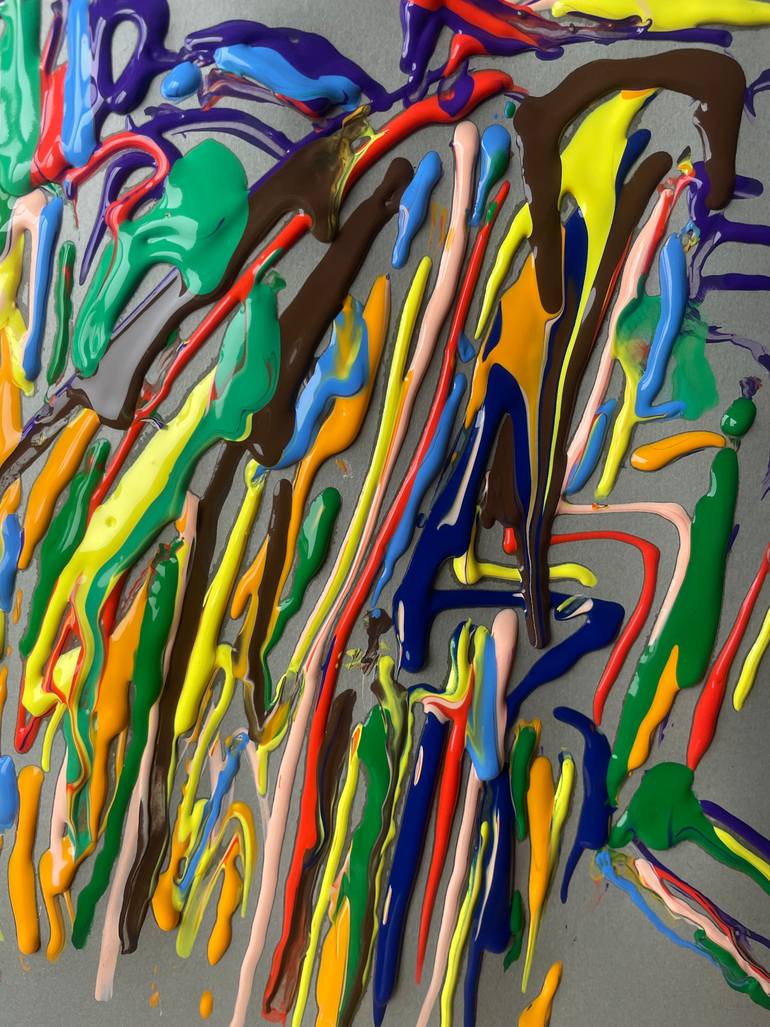 Original Art Nouveau Abstract Painting by Sanming Li